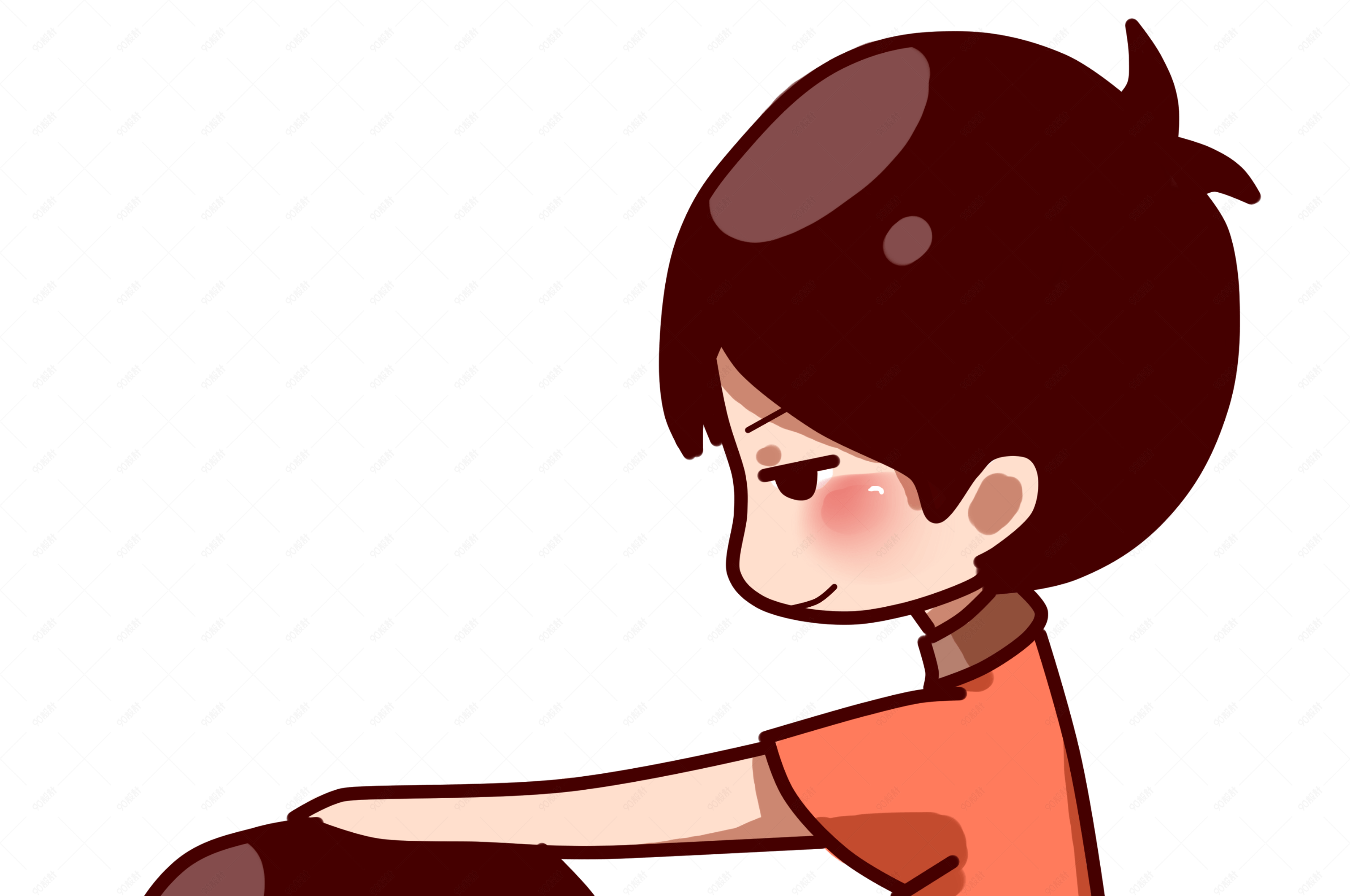 情人节情侣男朋友摸头杀