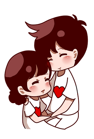 情人节情侣甜蜜抱抱