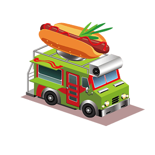 卡通餐车图片大全