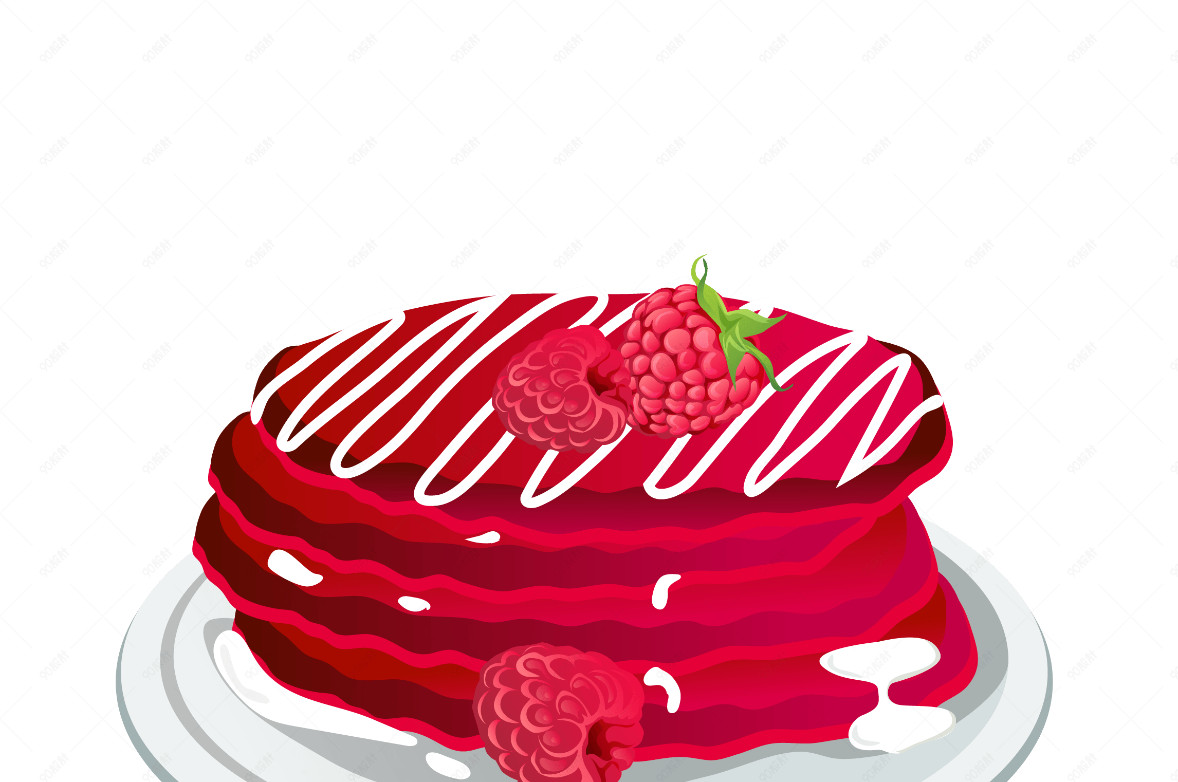 美味千层蛋糕矢量素材