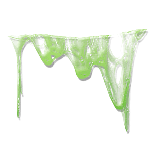 绿色逼真唾沫唾液png