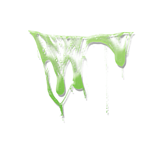 绿色逼真唾沫唾液psd