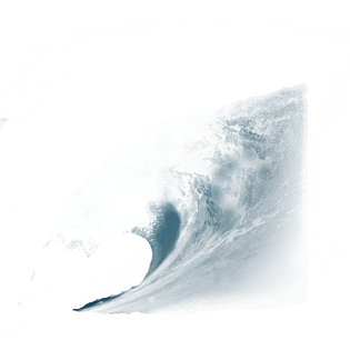 水浪白色水花蓝色海洋元素