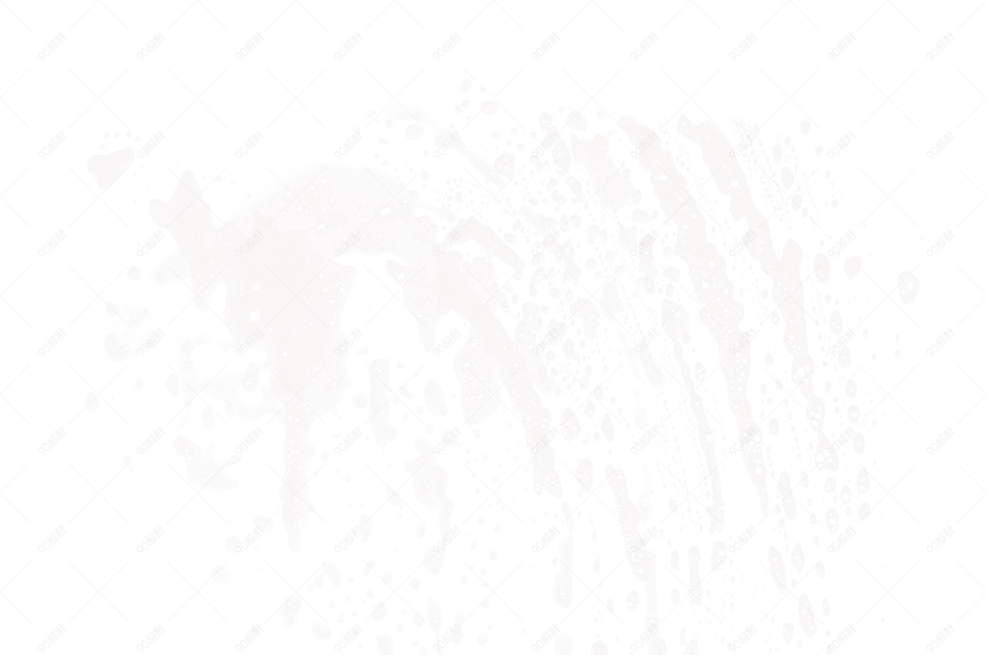 抹开的白色分散泡沫设计