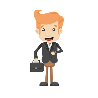 拿着公文包的青年矢量素材