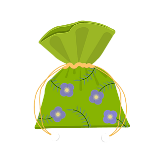 手绘矢量扁平端午香包