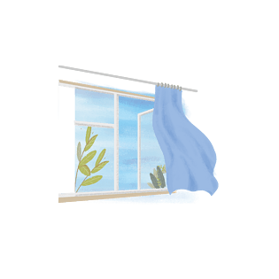 美好小清新窗户窗帘