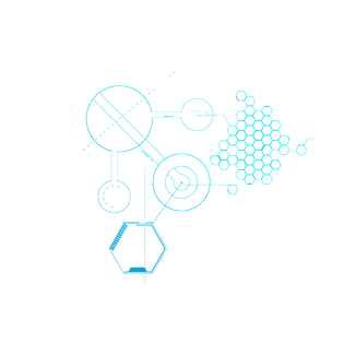 蓝色科技图案科技元素