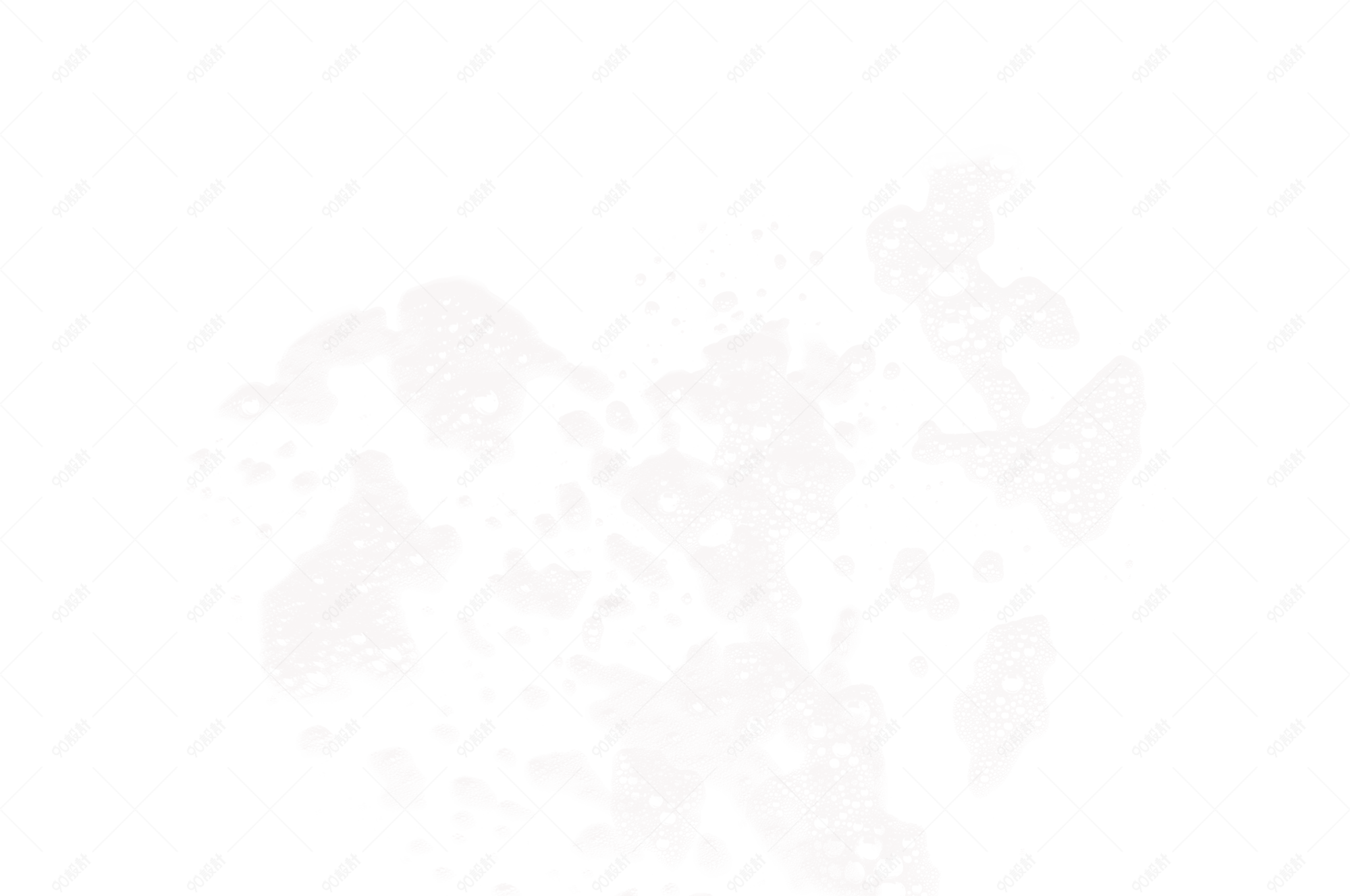 白色心形肥皂泡沫创意设计【免抠元素png】-90设计网