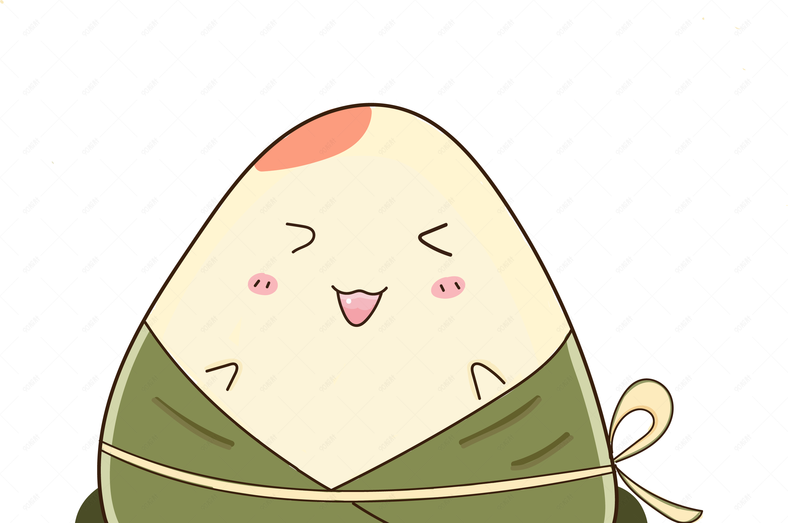 端午节手绘卡通粽子宝宝可爱ai