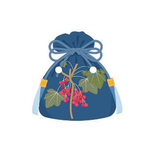 手绘矢量端午香包