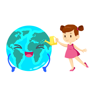 卡通地球母亲矢量素材