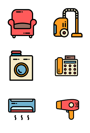 家具电器家私相关插画