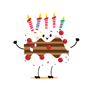 可爱矢量蛋糕小人