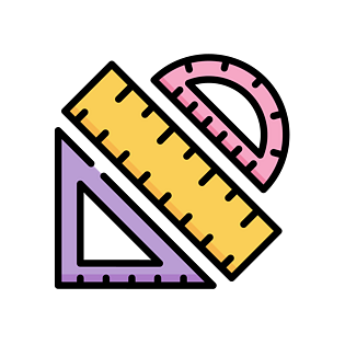 尺子扁平化免扣素材