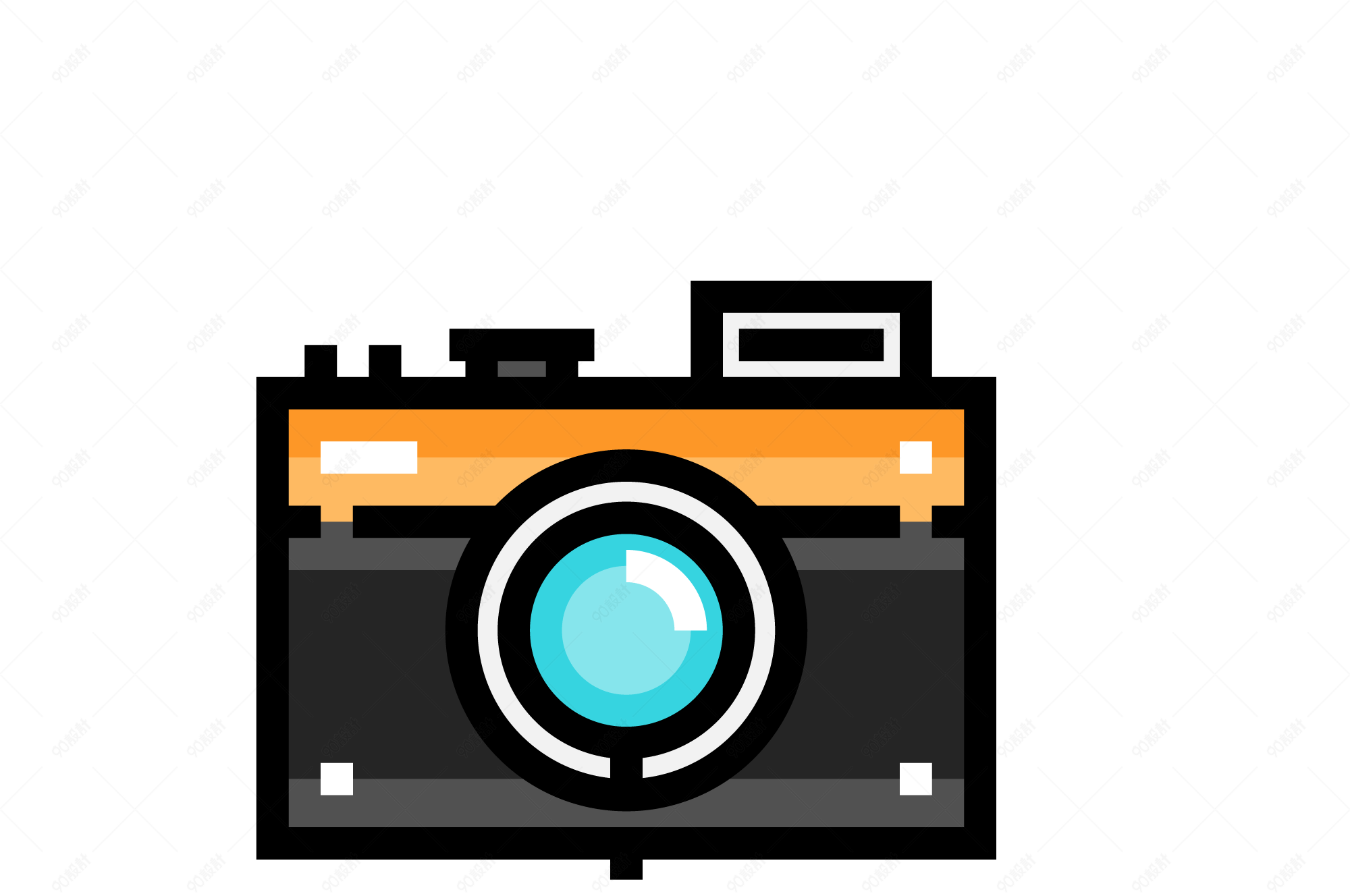 照相机扁平化免扣素材