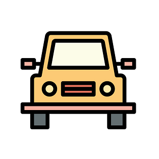 汽车车头卡通免扣素材