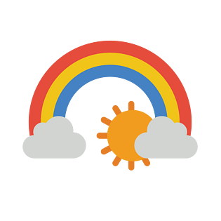 美丽彩虹卡通免扣素材