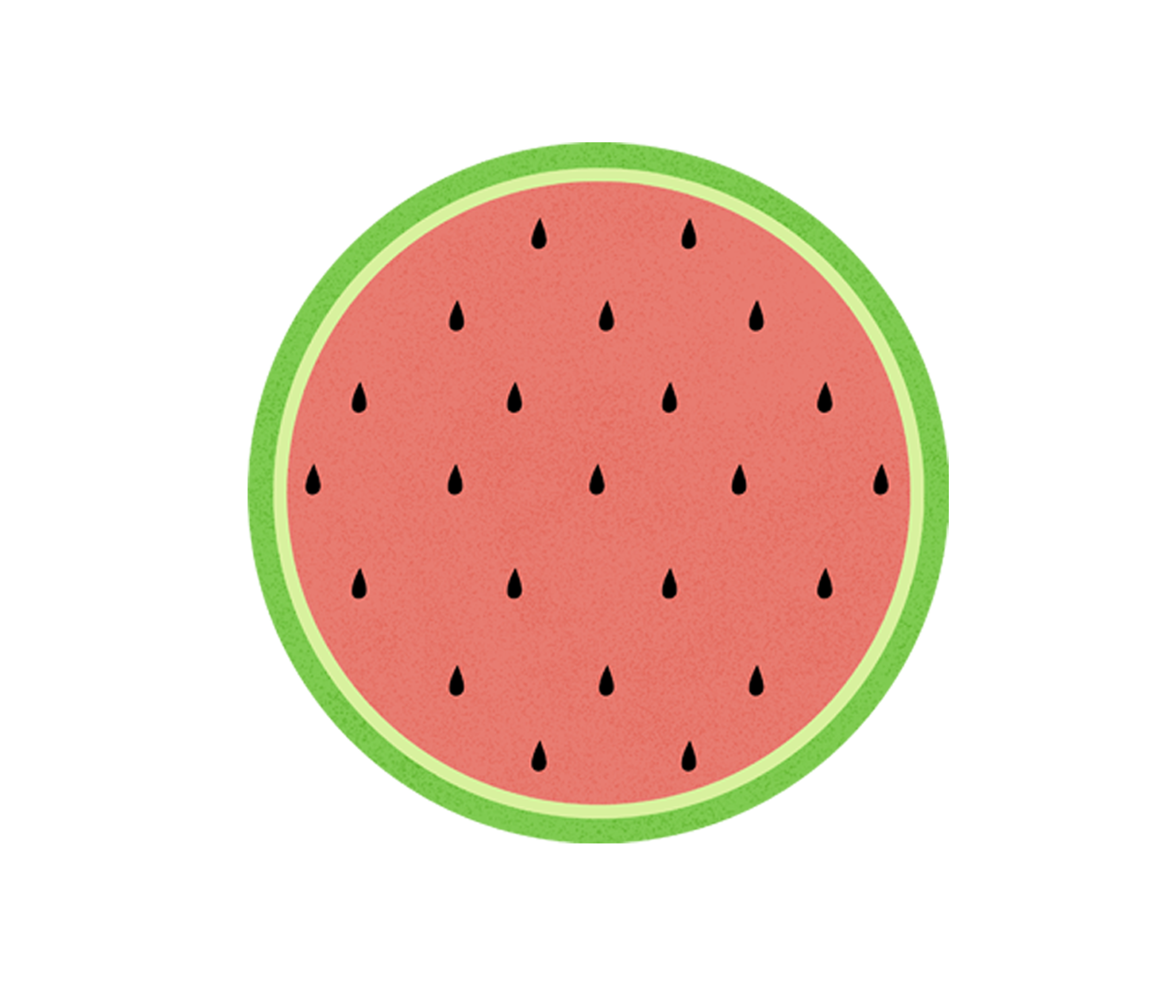 卡通西瓜剖面图素材