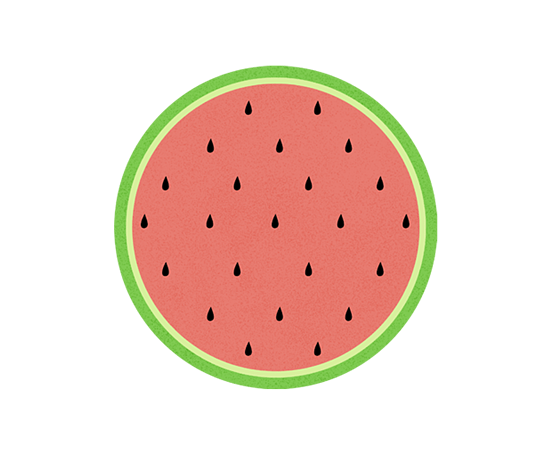 卡通西瓜剖面图素材