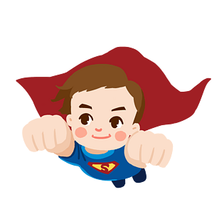 我是小超人手绘卡通素材
