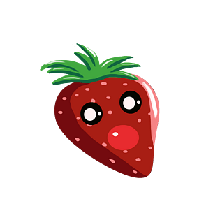 可爱卡通草莓动画装饰图