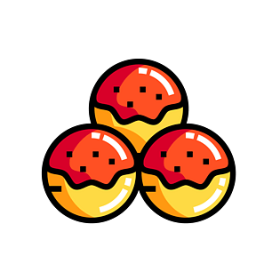 章鱼小丸子卡通免扣素材pngpsd2000*2000海洋生物mbe风格章鱼插画png