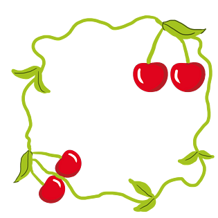 卡通樱桃边框装饰图