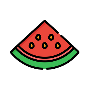 西瓜卡通免扣素材