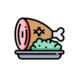 鸡腿肉卡通免扣素材