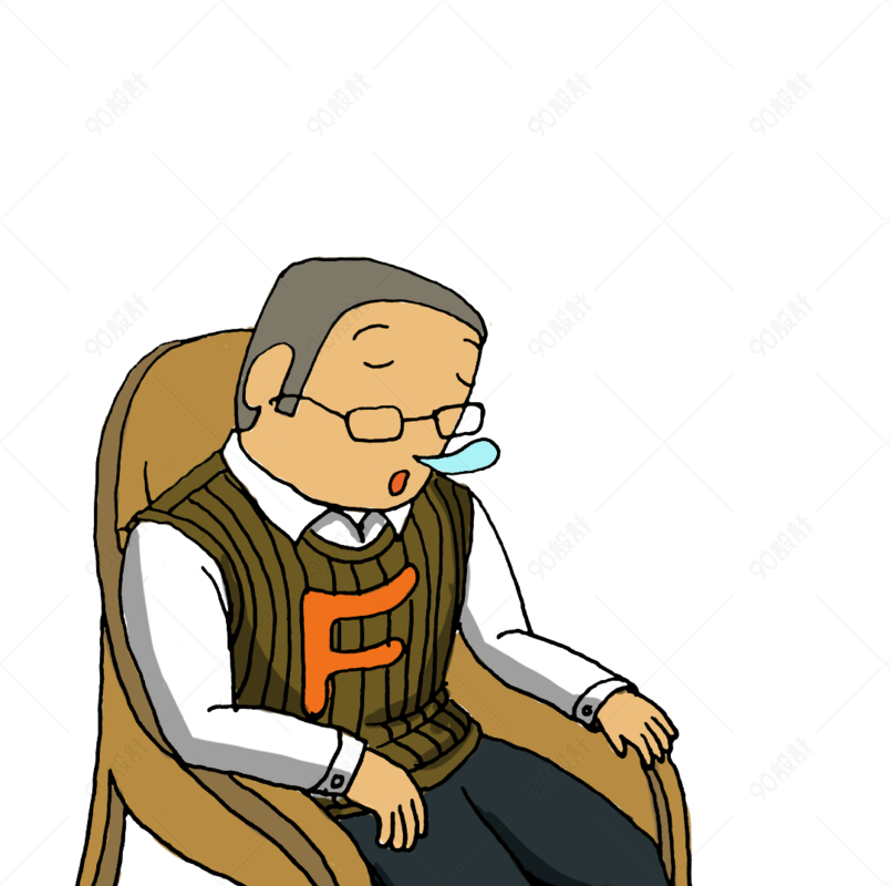 在家看电视睡着了的爸爸