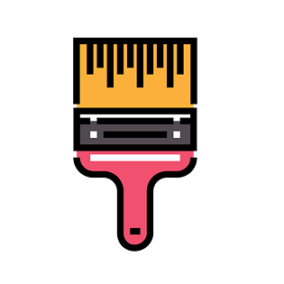 油刷矢量免扣素材pngpsd2000*2000手绘卡通风格清洁工具刷子插画png