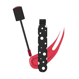 手绘矢量扁平唇釉