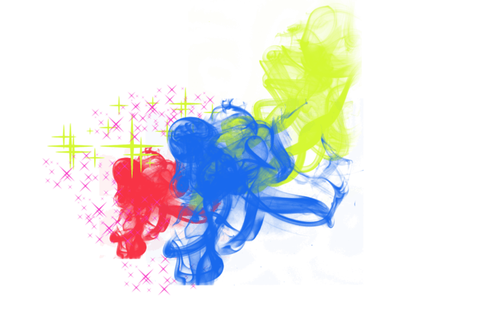 多种颜色搭配的气体和小心心