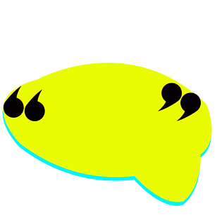 水彩黑色逗号黄色对话框