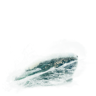 蓝色海浪白色浪花元素