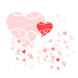 创意红色桃心图形元素