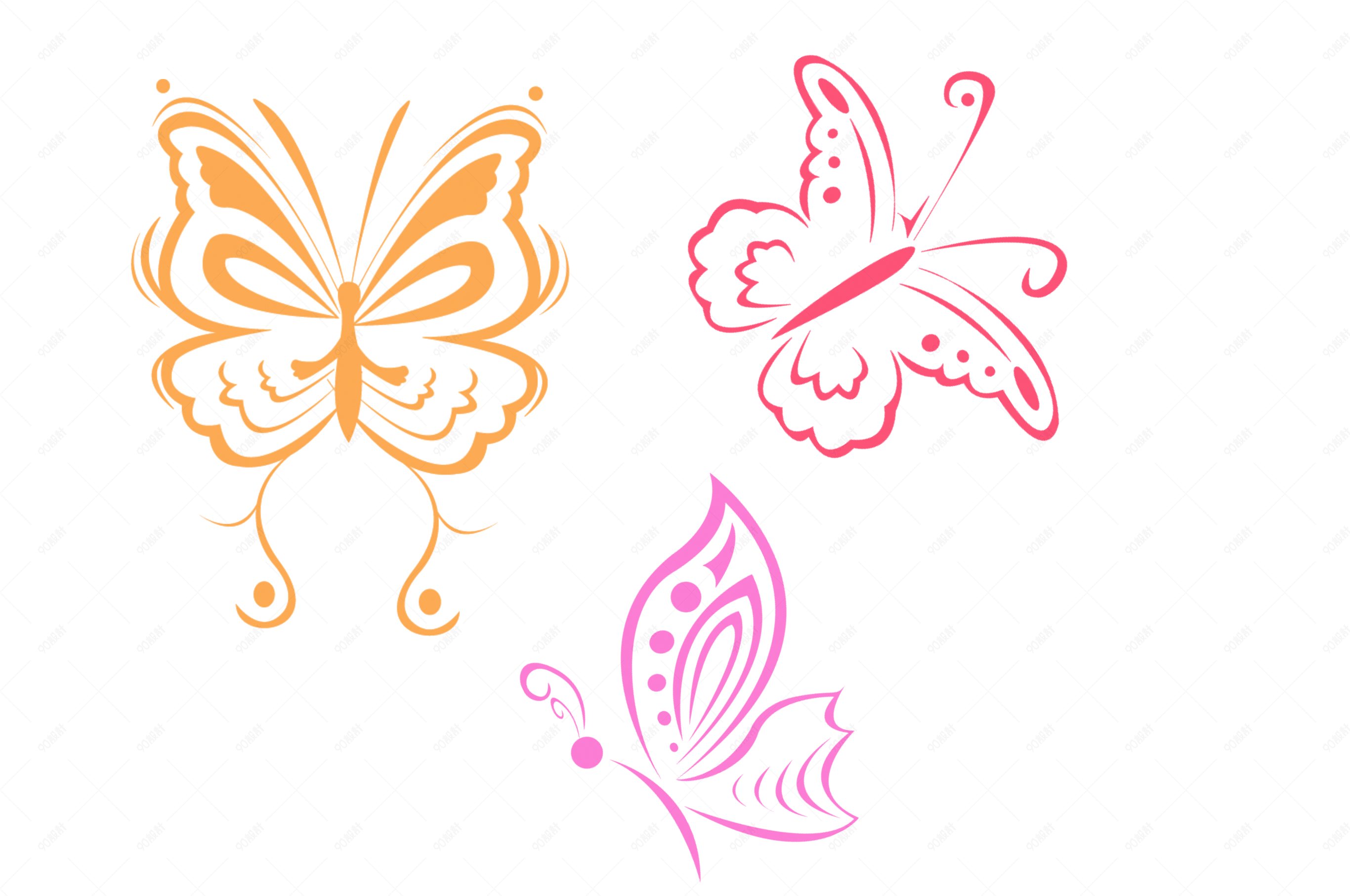 蝴蝶装饰图案免抠下载