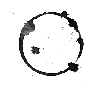 水彩黑色圆圈泼墨