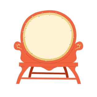 端午节插画大鼓插画