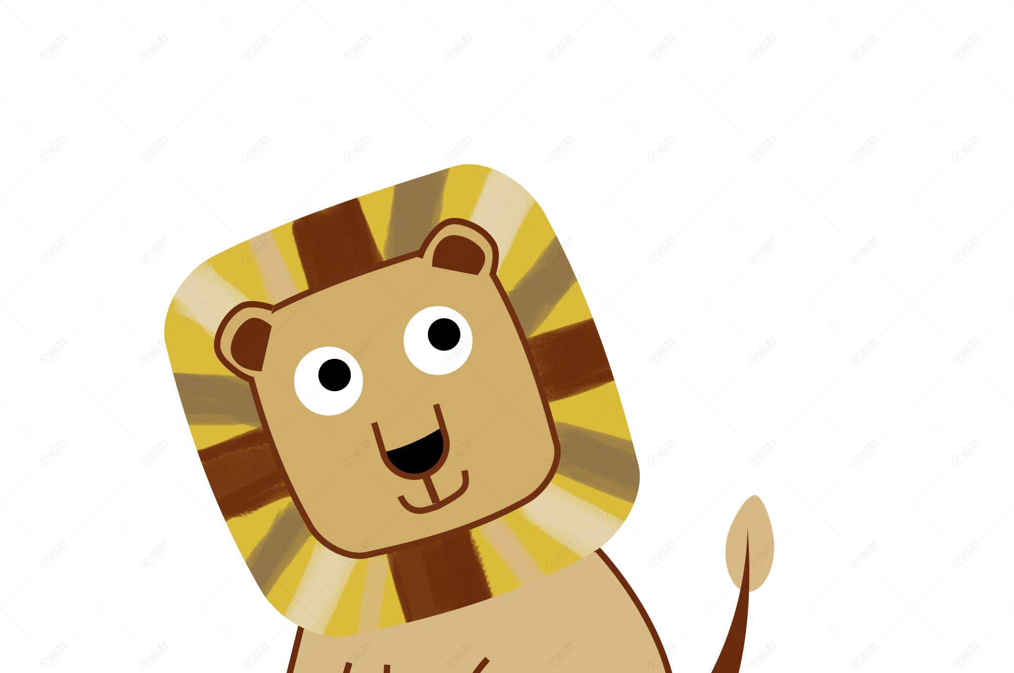 卡通小狮子png素材