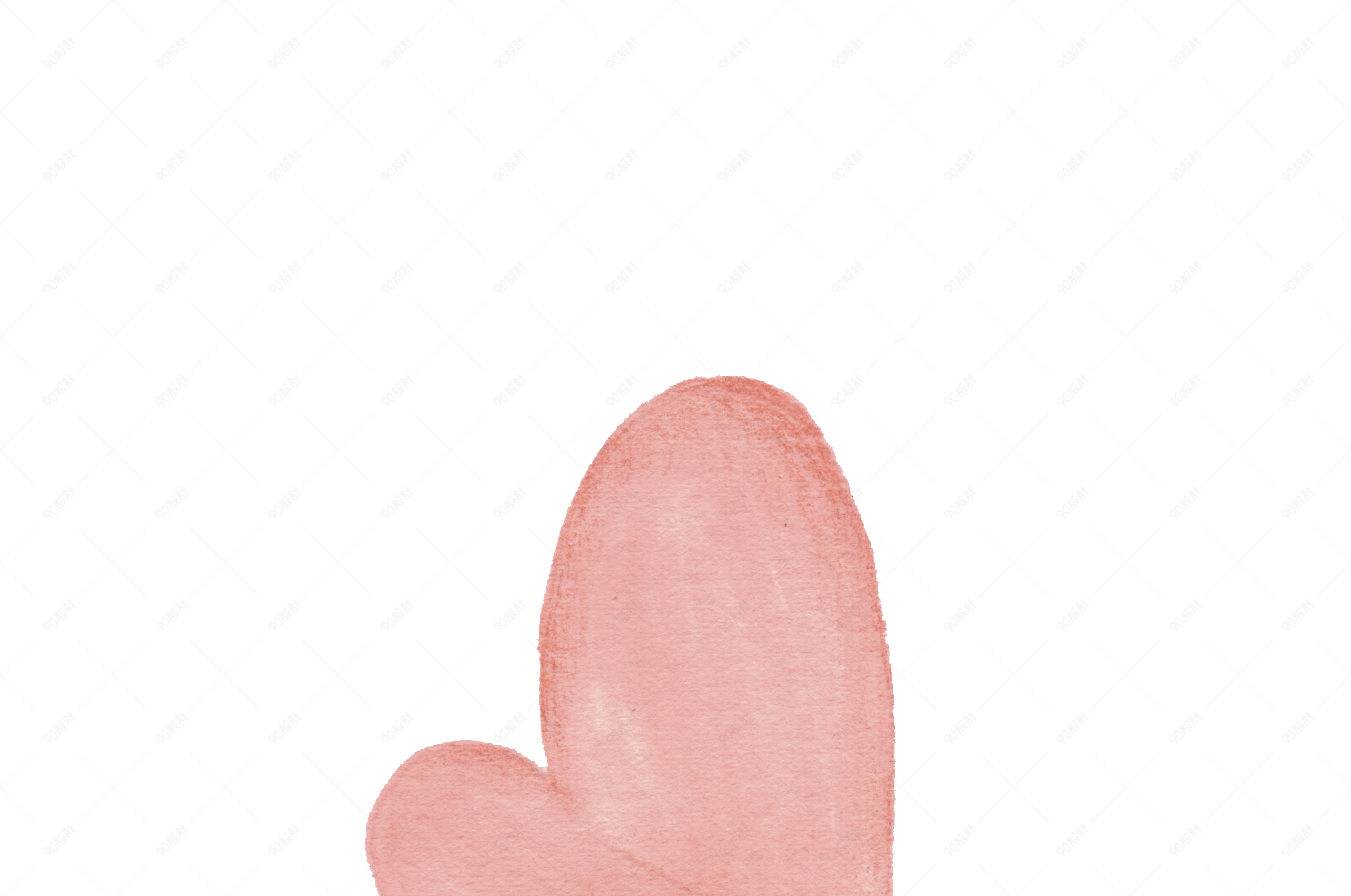 情人节手绘粉色心形