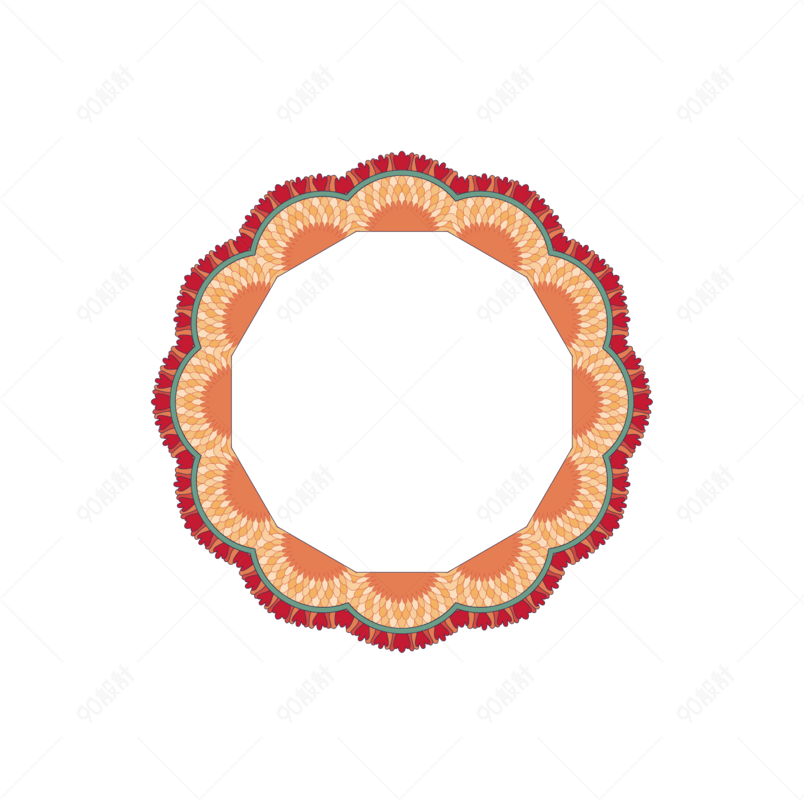 环形装饰图案免抠下载