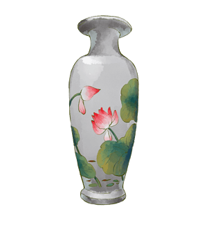 手绘瓷器花瓶古风