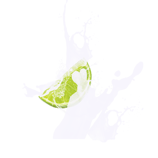 飞溅的牛奶与青柠檬元素