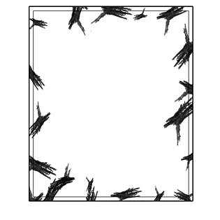 手绘中式矩形边框pngpsd2000*2000黑色创意大气立体边框装饰元素png