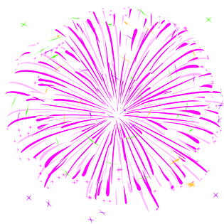 缤纷烟花礼花元素