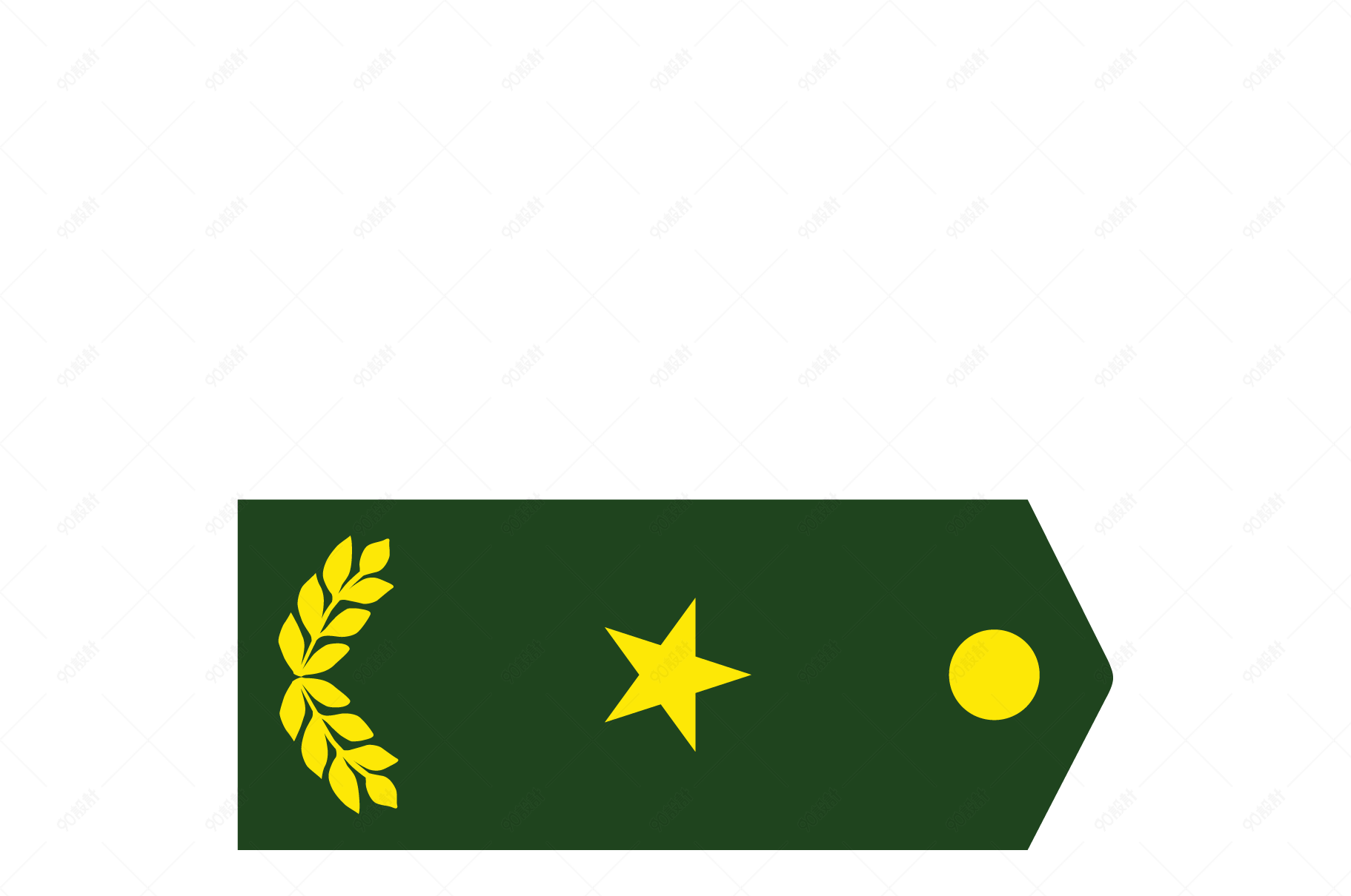 建军节军衔少将矢量图