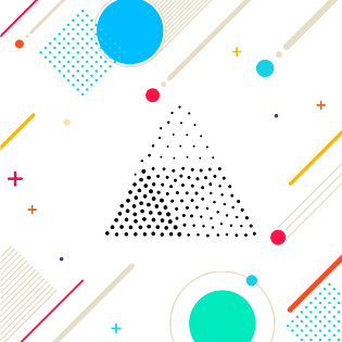 孟菲斯风格时尚潮流几何点线面背景底纹素材