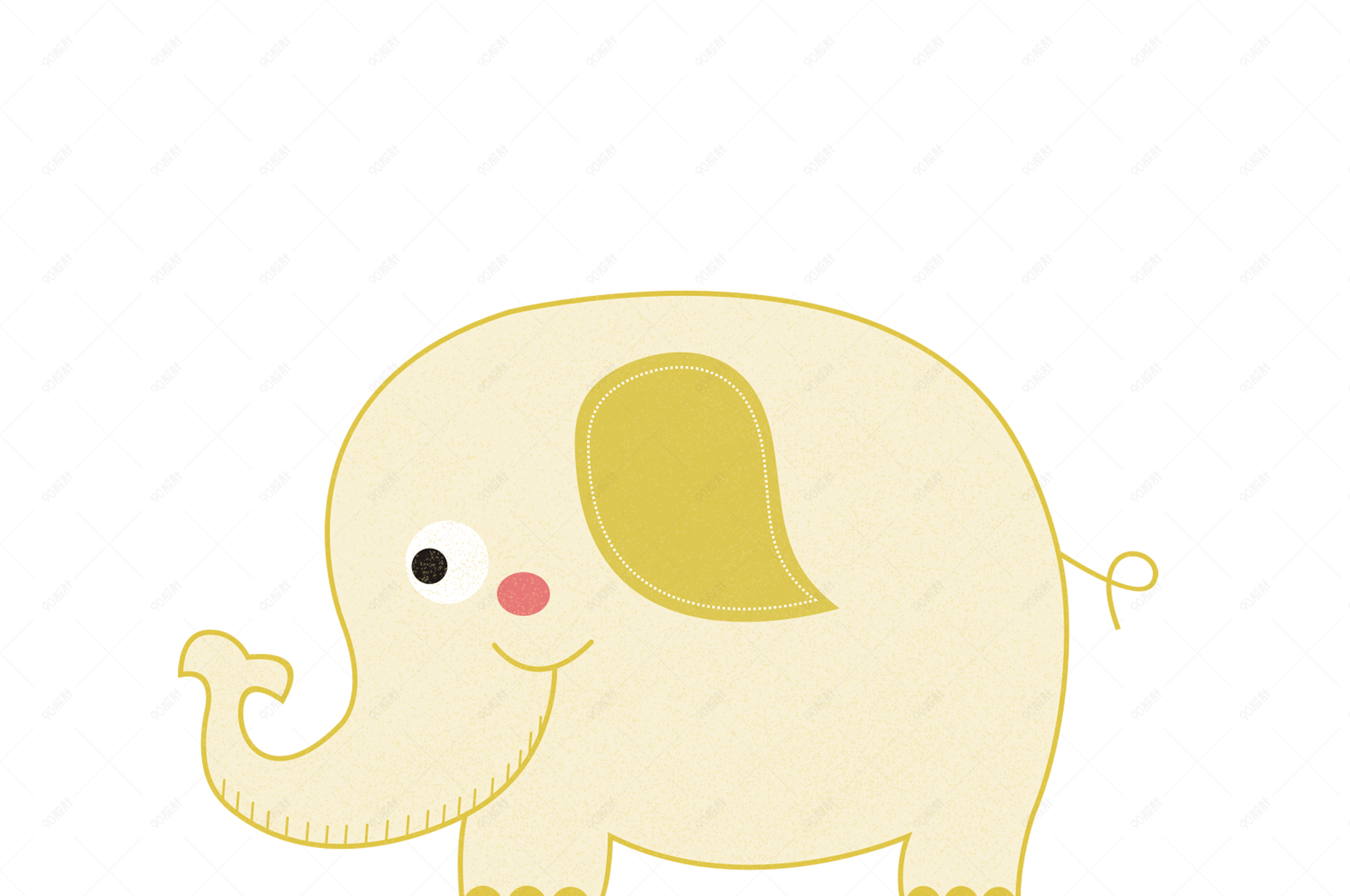 卡通大象免抠素材